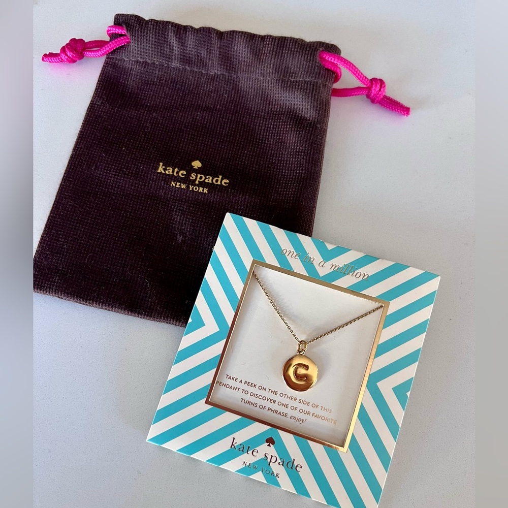 Kate Spade New York Gold Tone 'C’
Initial 'One in a Million' Pendant
Necklace